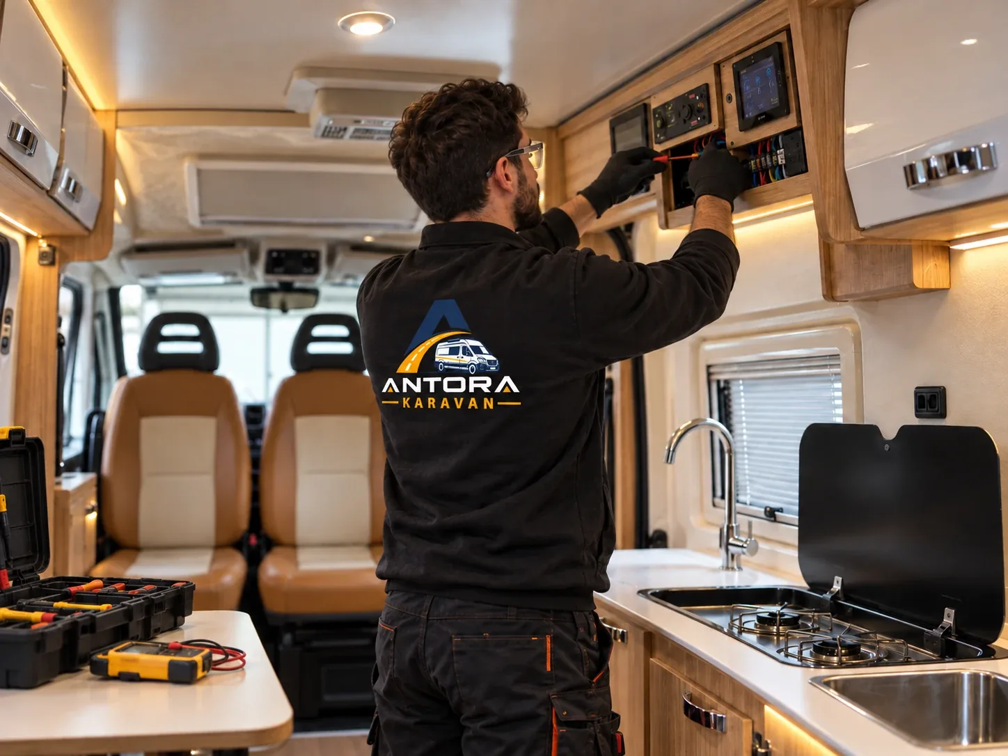 Karavan kontrol paneli ve elektrik tesisatı kurulumu